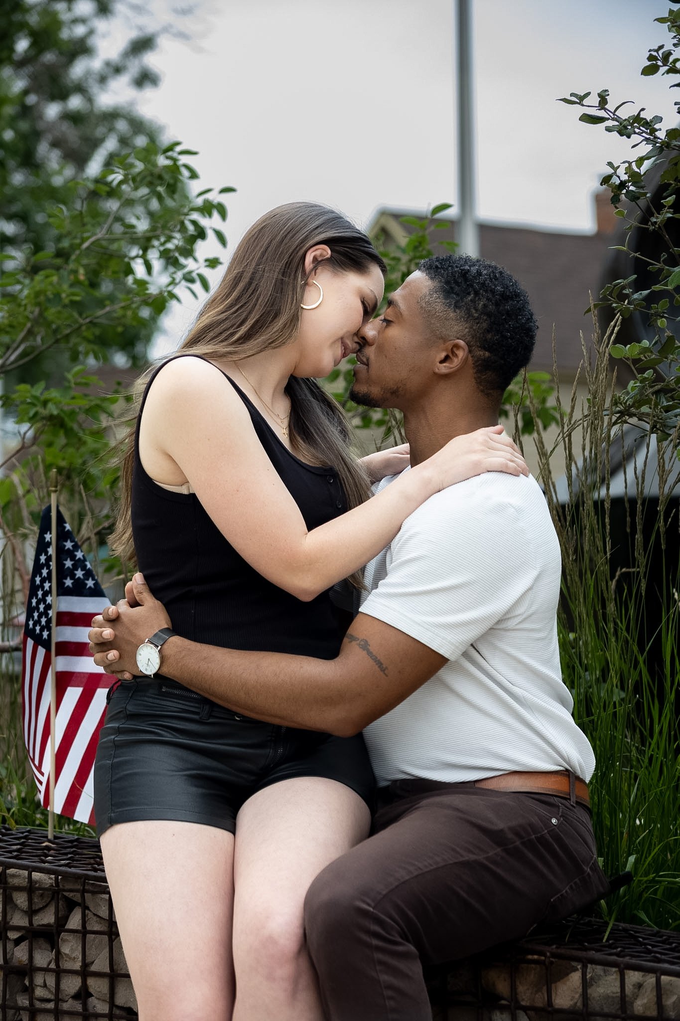 Between Two Lives couple embracing in a park